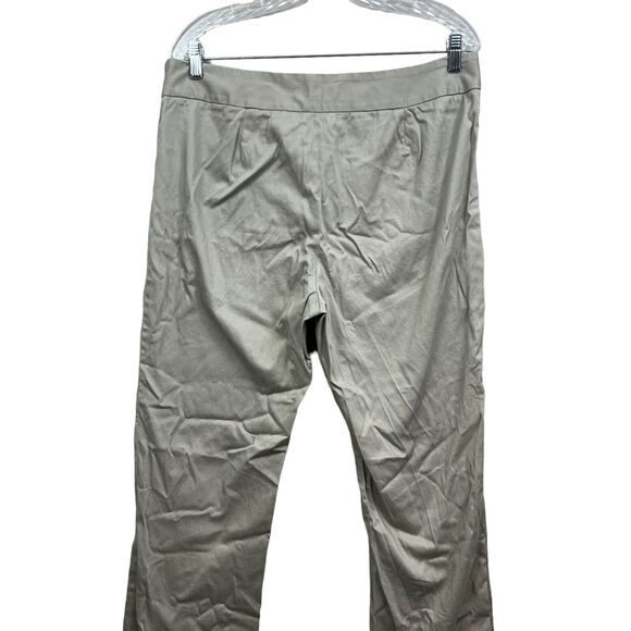 Evan Picone Womens Pants Stretch Straight Leg Flat Front Zip Fly Khaki Size 12 - Picture 6 of 6